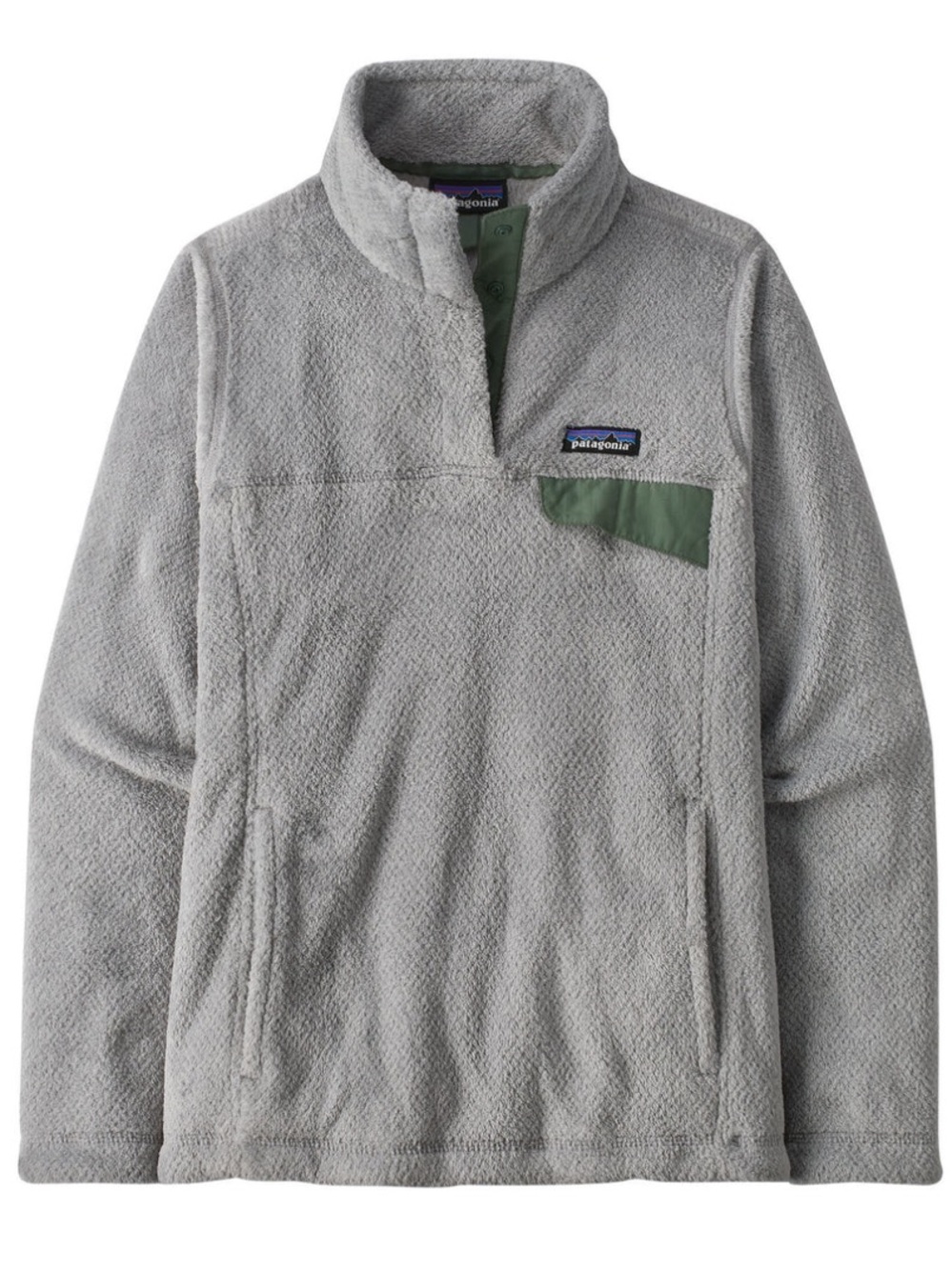Patagonia Snap T Pullover Fuzzy Fleece Tailored Grey Womens